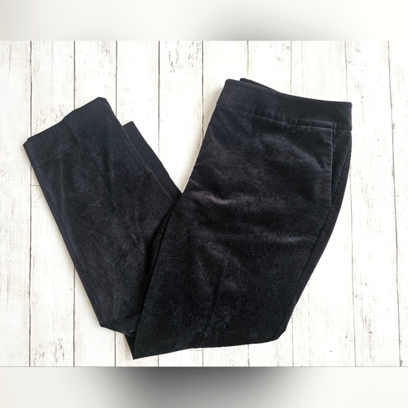 Talbots Velour Velvet Plus Dress Pullon Pants Straight Soft Hampshire Ankle 18W - Picture 1 of 15